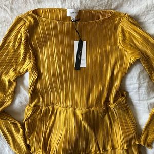 WHO WHAT WEAR COLLECTION XL Venus Pleated Tiered Midi Dress